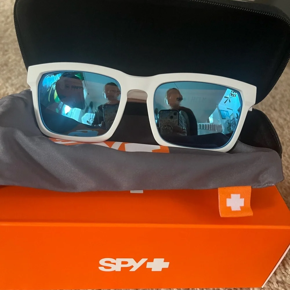 SPY Helm Tech Matte Polarized Reflective Blue Lenses - Picture 4 of 4